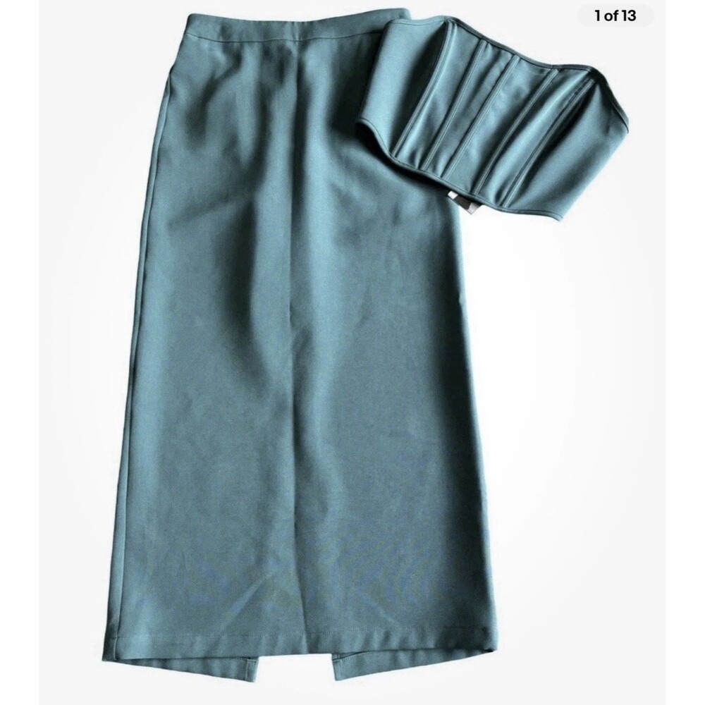 Sincerely Jules Green Bustier Top Pencil MIDI Skirt Set Sexy Elegant Prom Small